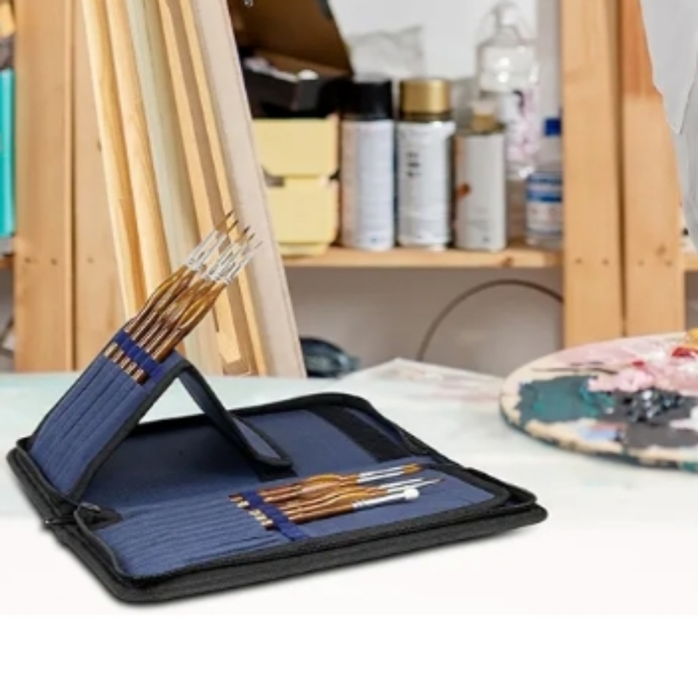 Professional Travel waterproof canvas artist brush holder wallet - Picture 2 of 6